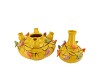 BIRD VASE YELLOW BUBBLES 23X25CM NM