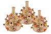 BIRD VASE SAND BUBBLES 33X37CM NM