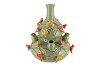 BIRD VASE PISTACHE BUBBLES 28X32CM NM