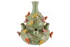 BIRD VASE PISTACHE BUBBLES 33X37CM NM