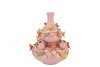 BIRD VASE LIGHT PINK BUBBLES 23X25CM NM