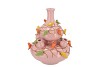 BIRD VASE LIGHT PINK BUBBLES 28X32CM NM