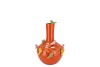 BIRD VASE ORANGE TUBE 13X15CM NM