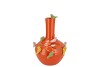 BIRD VASE ORANGE TUBE 16X17CM NM