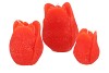 CANDLE TULIP ORANGE 10X13CM NM