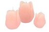 CANDLE TULIP WHITE PINK10X13CM NM