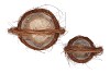 WICKER ELM BRANCHES BROWN WITH HANDLE ROUND SET 2 26X49CM NM