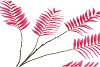 SILK PALM LEAF PINK 125CM NM