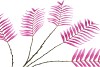 SILK PALM LEAF FUCHSIA 125CM NM