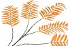 SILK PALM LEAF ORANGE 125CM NM