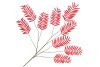 SILK PALM LEAF RED 150CM NM