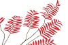 SILK PALM LEAF RED 150CM NM