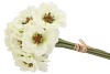 SILK POPPY BOUQUET WHITE 9X 33CM