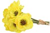 SILK POPPY BOUQUET YELLOW 9X 33CM