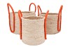 VENICE YELLOW/ORANGE BASKET HAND SET 3 35X28/32X26/26X25 NM