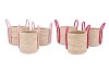 VENICE FUCHSIA/PINK BASKET HANDLE SET 3 35X28/32X26/26X25 NM