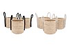 VENICE BLACK/WHITE BASKET HANDLES SET 3 35X28/32X26/26X25 NM