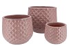 PORTER PINK COULDRON STRUCTURE SET 3 18X15/25X20/X32X26 CM