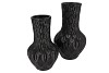 INGA BOA BLACK VASE NECK ACTIVE GLAZE 23X23X39CM