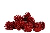 NATURE PINECONE RED GLITTER  ASS P/12