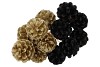 PICK SHINE PINECONE NAT BLACK/GOLD GLITTER 50CM ASS P/12