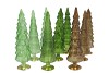 TWINKLE GREEN MIX GLASS TREE SHINY ASS 9X30CM