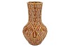 INGA BOA BROWN VASE NECK ACTIVE GLAZE 28X28X46CM