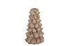 CONCRETE GOLDEN PINE TREE CANDLE HOLDER 11X11X19CM