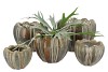 INGA GREEN POT ROUND ACTIVE GLAZE 32X32X26CM NM