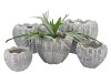 INGA GREY POT ROUND ACTIVE GLAZE 16X16X12CM