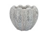 INGA GREY POT ROUND ACTIVE GLAZE 25X25X19CM