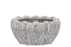 INGA GREY POT OVAL ACTIVE GLAZE 26X17X13CM