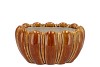 INGA BROWN POT OVAL ACTIVE GLAZE 26X17X13CM NM