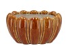 INGA BROWN POT OVAL ACTIVE GLAZE 29X20X15CM NM