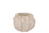 ALASKA WAVY SAND POT WITH NECK 18X18X13CM