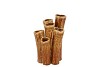 INGA BARRIER BROWN VASE TUBE ACTIVE GLAZE 15X12X21CM NM