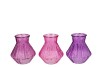 ROMAN SKY PURPLE CLEAR MIX DIAMOND GLASS VASE ASS 15X17CM