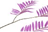 SILK PALM LEAF PURPLE 87CM NM