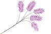 SILK PALM LEAF PURPLE 125CM NM