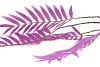 SILK PALM LEAF PURPLE 125CM