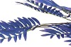 SILK PALM LEAF BLUE 150CM NM