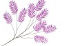 SILK PALM LEAF PURPLE 150CM NM