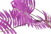 SILK PALM LEAF PURPLE 150CM NM