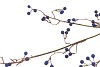 SILK BERRY BRANCHED BLUE 93CM NM