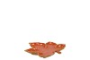 LEAF MAPLE PLATE ORANGE 11X11X3CM