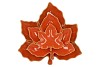 LEAF MAPLE PLATE ORANGE 11X11X3CM