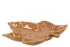 LEAF MAPLE PLATE BROWN 24X24X4CM