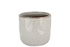 IRON STONE WHITE GLAZED POT 9X8CM