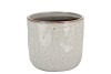 IRON STONE WHITE GLAZED POT 16X15CM