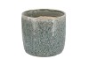 IRON STONE LIGHT BLUE GLAZED POT 16X15CM